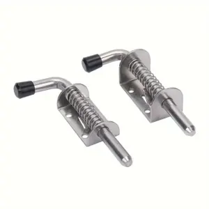 Heavy Duty 304 Stainless Steel Spring Latch - Polished, Multi-directional Cabinets and Door Hinges with Secure Locking Mechanism