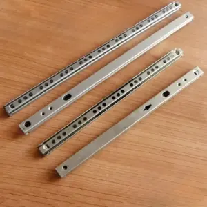 Micro Guide Steel Ball 2 Sections 17 Wide Steel Ball 2 Fold Slide Cabinets Drawer Steel Ball 182/246/278/342/406mm #1029
