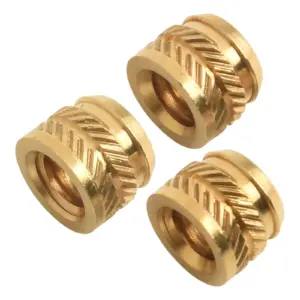 20pcs Brass Nuts 1/4-20 Thread Heat Sets Inserts For Most Camera Tripods For Plastic 3D Printing Brass Metal Home-Improvement