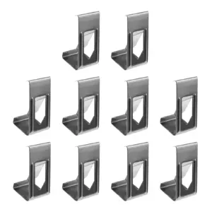 50Pcs Photo Frame Metal Spring Turn Clips Silver Picture Hangers Hooks Fast Install Frame Clip Clamp for Wood Canvas
