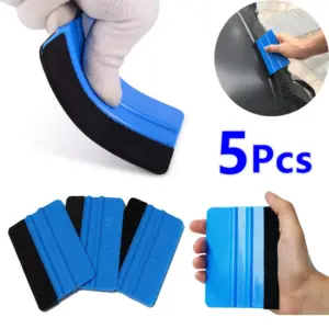 1/5Pcs Car Stickers Film Install Squeegee Vinyl Carbon Fiber Scraper with Felt Squeegee Tool Film Wrapping Car Wrap Tools 10x7cm