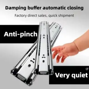 10-20 Inch Cold Rolled Steel Drawer Slide Two-Section Cabinet Slides Furniture Hardware Close Drawer Sliding Track