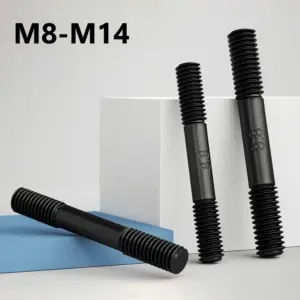 Grade 8.8 Carbon Steel Double-ended Screws M8 M10 M12 M14 Rod Double Thread Screw Stud Screw Rod Stud Bolts