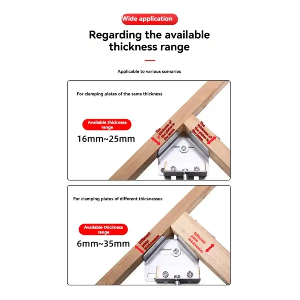 A27F-Durable Stainless Steel 90-Degree Angle Clamps For Welding, 2-Pack - Single Handle Quick Clip Corner Fixer