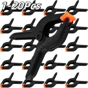 1-20 Pcs 2inch Plastic Nylon Adjustable Woodworking Clamps Wood Working Tools Spring Clip Carpentry Clamps Outillage Menuiserie