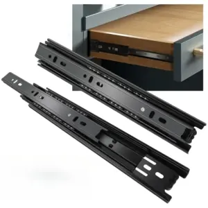Cabinet Dresser Full Extension Drawer Slides 8 10 12 14 16 18 20 22 Inch 100 Lb Load Capacity Side Mount Bearing Rails 1 Pair