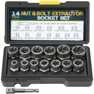 14pcs Nut Extractor, Anti-tooth Sleeve, Sliding Tooth Sleeve, Screw Damaged Nut Screw Cap Extractor