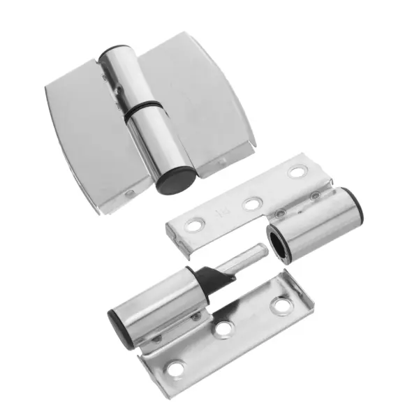 2Pcs Stainless Steel Folding Door Hinges Heavy Duty Concealed Bathroom Partition Hardware Glass Shower Door Hinges Toilet