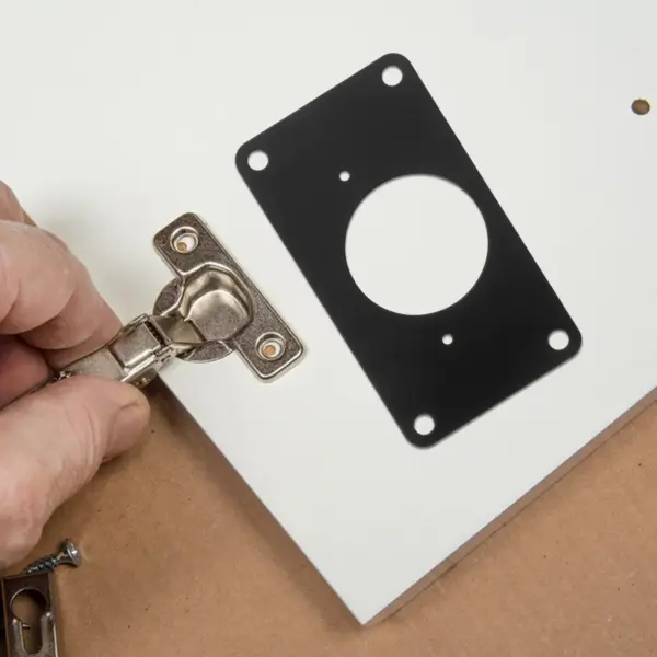 1Set Heavy Duty Stainless Steel Hinge Repair Plate for Cabinet Door Reinforcement Stable Thick Design Cabinet Hinge Hole Filler