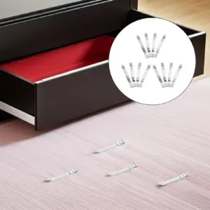 12Pcs Drawer Slide Retention Clips Heavy Duty Metal Cabinet Hardware Clips Concealed Spring Clamp Repair Parts for Toolbox