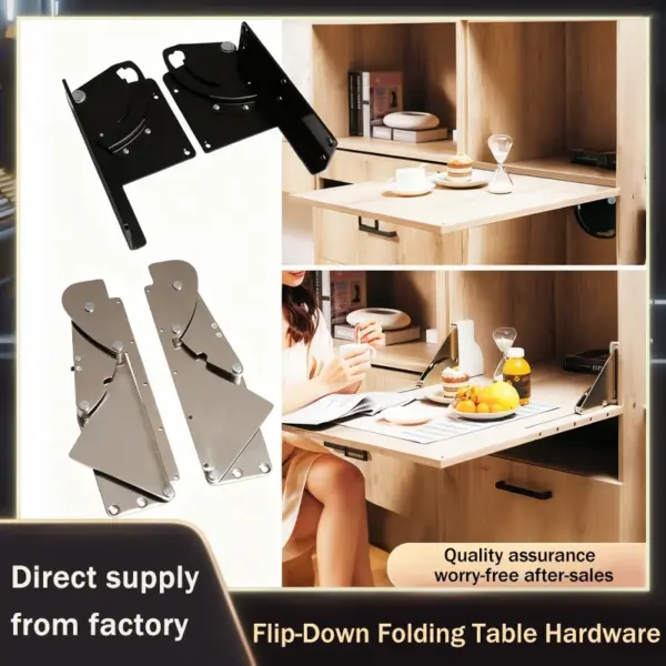 Heavy Duty Flip Down Mechanism With Soft Close For Folding Table Drop Leaf Desk Hidden Cabinet Space Saving Furniture Hardware