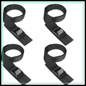4-Feet Lashing Straps with Cam Buckle, 4-Pack, Heavy Duty Tie Down Straps for Cargo, Black