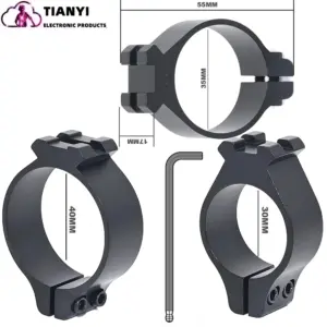 30/34/40mm scope holder, pipe diameter, metal adjustment ring fixture, aluminum alloy accessory, tactical flashlight clamp