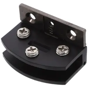 1Set Frameless Glass Door Hinge Stainless Steel No Drill Cabinet Hinge for Wine Display Cabinets Heavy Duty Adjustable Angle