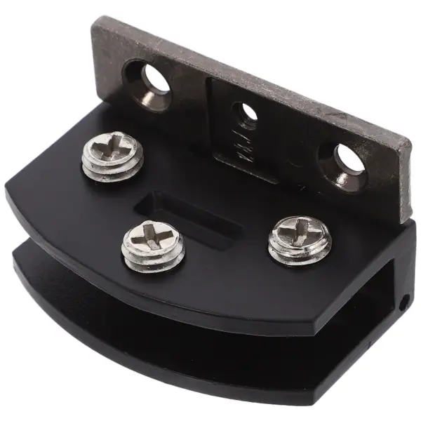 1Set Frameless Glass Door Hinge Stainless Steel No Drill Cabinet Hinge for Wine Display Cabinets Heavy Duty Adjustable Angle