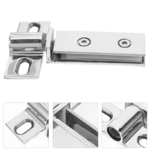 Stainless Steel Pivot Shower Door Hinges Double Hole Design Heavy Duty Glass Door Hardware Smooth Stable Sliding Modern Bathroom