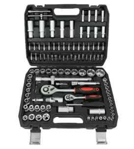 108-piece tool set, long sockets for mechanics, Mars ratchet handle set, extension bars, multi-purpose repair tool set, wrenches