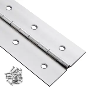 Heavy Duty Piano Hinge x 3 Continuous Hinge, 0.060'' Thick Staless Steel Piano Hge with Holes for Cabet, Doors, DIY Wood Boxes