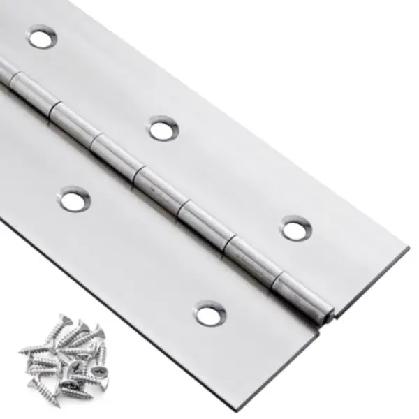 Heavy Duty Piano Hinge x 3 Continuous Hinge, 0.060'' Thick Staless Steel Piano Hge with Holes for Cabet, Doors, DIY Wood Boxes
