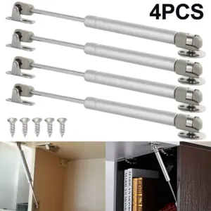 4Pcs Support Gas Spring Hydraulic Furniture Cabinet Door Lift Up Hydraulic Gas Spring Lid Flap Stay Hinge Strut Support