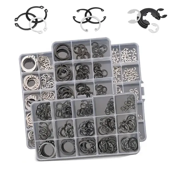 M1.5-M48 304 / 316 Stainless Steel / 65Mn C Clips Snap External / Internal Retaining Ring For Shaft / Hole E Clip Circlip Washer