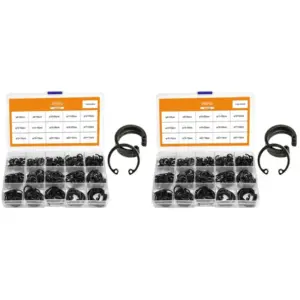 LLCS-890Pcs C Type Internal Circlip Retaining Rings Assortment Kit For Hole Circlip Snap Rings Black