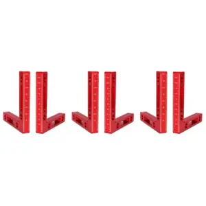 6 Pcs Aluminium Alloy 90 Degree Positioning Squares Right Angle Clamps Woodworking Carpenter Tool Corner Clamping Square