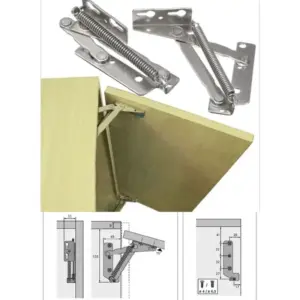 2Pcs 80 Degree Cabinet Door Sprung Hinges Lift Up Stay Flap Top Support Kitchen Cabinet Tools Furniture Hardware