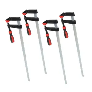 80x600mm 4Pcs Heavy Duty F Clamps Woodworking Bar Clips Quick Slide DIY Hand Tool Kit