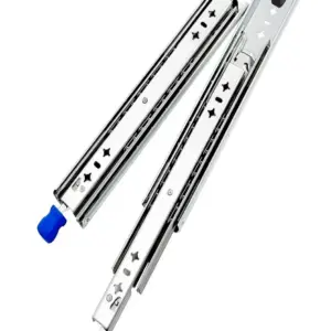 1 Pair (2 Pieces) Locking 53MM Width 120Kg Guide Rail Ball Bearing Telescopic Heavy Duty Drawer Slide For RV/Truck/Toolbox