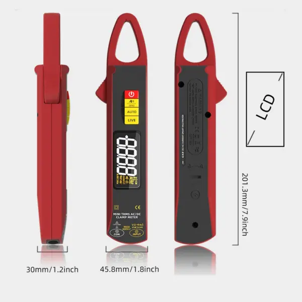 UX2 200A AC DC Clamp Meter 6000-count Digital Multimeter with Auto Range for Electrical Testing and Maintenance