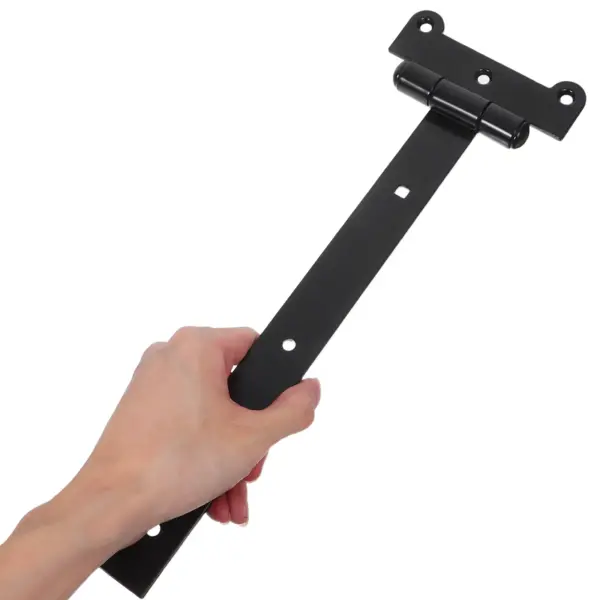 Heavy Duty Black T Shaped Hinge Gate Door Hinges for Garden Garage Sheds Barn Wooden Cabinet Window Bearing Silent