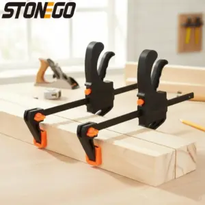 Woodworking Rod Jig Quick Release 4 Inch with Ratchet Bar Clamps One Handed Trigger Clamps for DIY Crafts