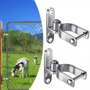 304 Stainless Steel Gate Hinges 2 Pack Smooth Rotating Heavy Duty Hinges for Farm Fence Barn Door Mounting Needs