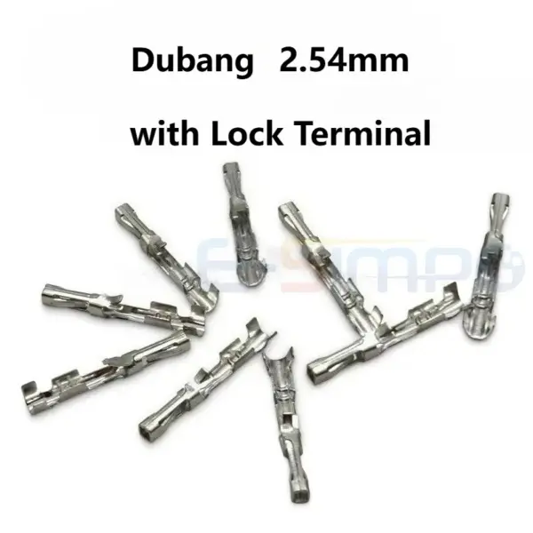 Dubang with Lock Female Pins Connector Crimping Terminal Kit Fit for 2.54mm Connector Housing Jumper Wire Cable DIY Kit