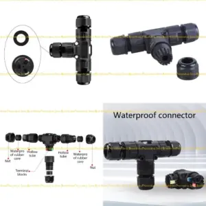 12PD IP68 Waterproof Connector T 3 Pin 400V 24A Cable Wire Gland Sleeve Connector Quick Waterproof Connector