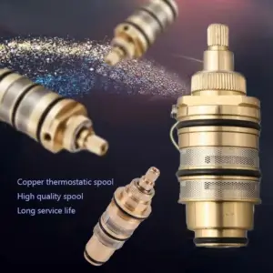 Brass Replacement Thermostatic Cartridge Shower Mixer Valve Bar Repair Kit Bathroom Water Temperature Control Faucet Cartridges