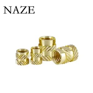 NAZE 500pcs M3 3x5x4 Thread Knurled Brass Threaded Heat Set Heat Resistant Insert Embedment Nut for 3D Printer Voron 0/0.1/2.4