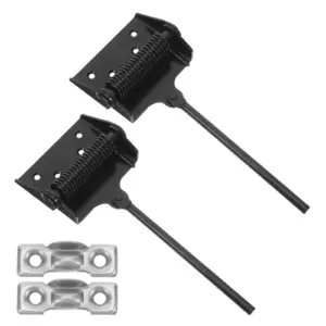 2Pcs Automatic Door Self Closing Spring Hinge Heavy Duty Adjustable Door Closer Quiet Smooth Operation for Interior Exterior