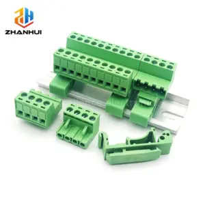1/5/10Set 2EDG-UKR 5.08mm Terminal Block - 35mm DIN Rail Mount Cable Butt Joint Screw Plug-in Connector (2P-12P)