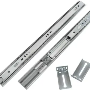 22 inch Heavy Duty Soft Close Drawer Slides 1 Pair Full Extension Ball Bearing Drawer Glides Side Mount Cabinet Rails with Rear