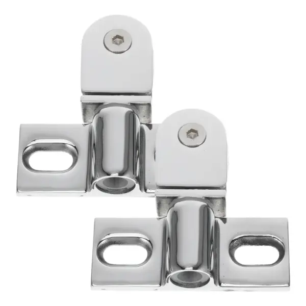 2Pcs Glass Shower Door Pivot Hinge Heavy Duty Stainless Steel Frameless Shower Hardware Smooth Operation Water Splash Isolation