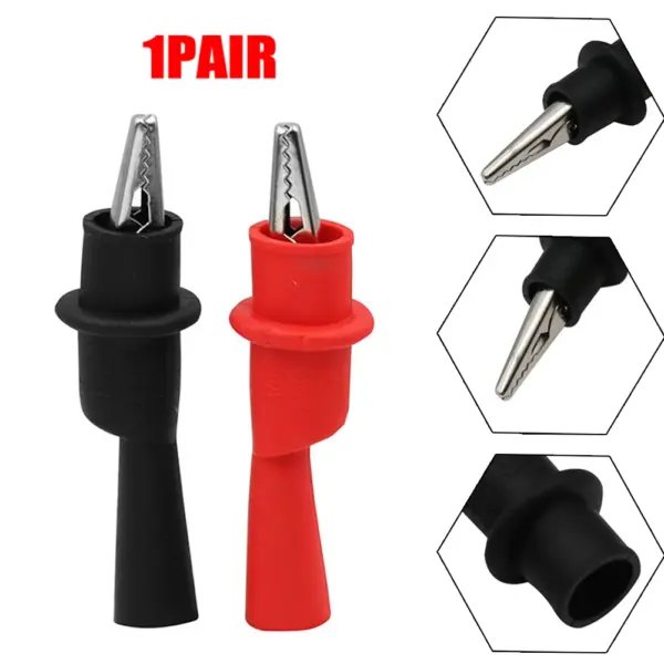 2Pcs Red Black Wire Tips Test Clip Clamp For Multimeter Tester AC DC 10A 1000V Professional Meter Repair Tool Accessories