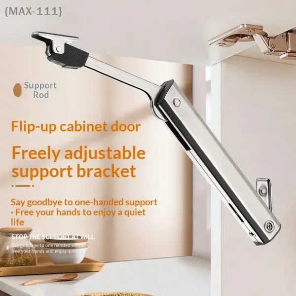 【F2-MAX111】Kitchen Cabinet Hydraulic Hinge Heavy Duty Adjustable Door Support Soft Close Lift Up Randomly Stop