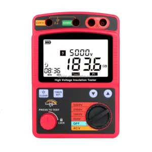 2025Digital Megohmmeter Voltage Tester Ohm Meter Insulation Resistance Tester 500 - 5000V