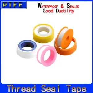 PTFE Thread Seal Tape - Waterproof Plumber's Teflon Tape for Water Pipes, Air Line Fittings & Gas Connections, Leak-Proof Sealin