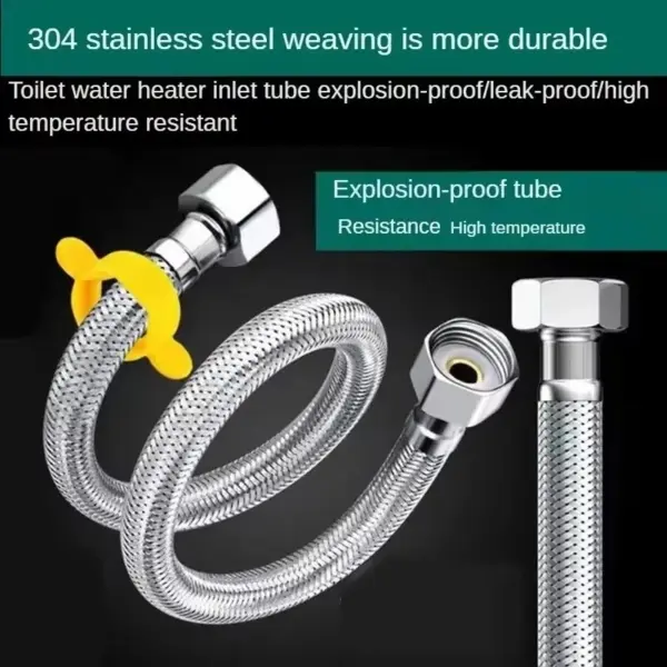 40/60/80/100/150/200cm 304 stainless steel braided flexible hose metal bathroom specific water heater, faucet, toilet inlet pipe