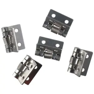 5Pcs 0.98" Self Closing Spring Hinge, Stainless Steel Heavy Duty Brushed Hinges  Adjustable DIY Hardware for Door Cabinet Box