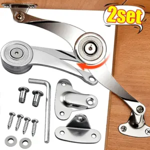 Heavy Duty Soft Close Lid Support Hinges Adjustable Kitchen Cabinet Door Hinge Furniture Lift Up Flap Support Rod Hardware Tools