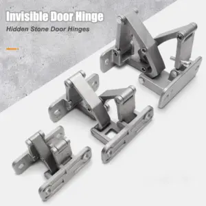 1PC Invisible Stone Door Hinge Heavy-duty Door Hinge Stainless Steel Folding Hinge Multifunctional Large Opening Door Hardware